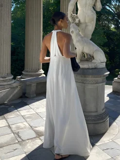 Best Halter V-Neck Sleeveless Long Dress Dresses