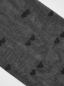 Clearance Heart-Pattern Sheer Tights Socks & Tights|Accessories