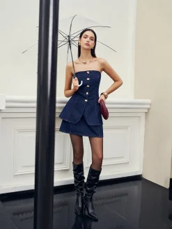 Online High Heel Ruched Knee-High Boots Shoes|Accessories