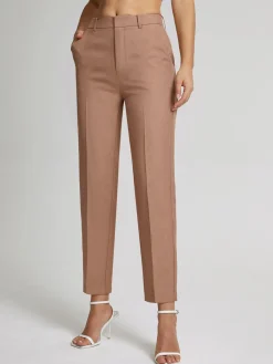 High Waisted Cropped Skinny Straight Leg Trousers Pants|Bottoms