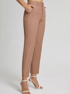 High Waisted Cropped Skinny Straight Leg Trousers Pants|Bottoms