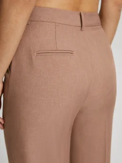 High Waisted Cropped Skinny Straight Leg Trousers Pants|Bottoms