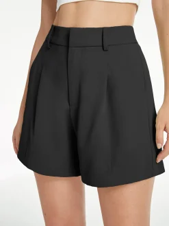 Clearance High Waisted Pastel Trouser Shorts Shorts|Bottoms