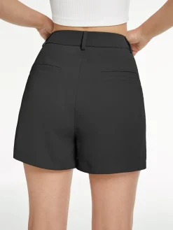 Clearance High Waisted Pastel Trouser Shorts Shorts|Bottoms