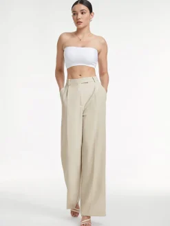 Clearance High Waisted Relaxed Fit Wide Leg Dress Pants Wide Leg|Pants