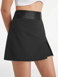 Sale High Waisted Satin Band Mini Skort Skirts|Bottoms