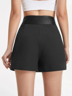 Sale High Waisted Satin Band Mini Skort Skirts|Bottoms