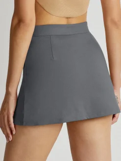 Sale High Waisted V-Line Mini Skirt With Shorts Lining Shorts|Skirts