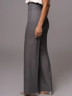Clearance High Waistline Straight Leg Pants Pants|Bottoms