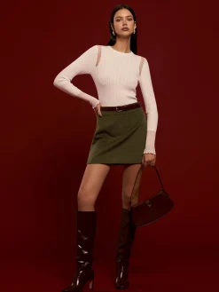 Online High-Waist A-Line Skirt Without Belt Skirts|Matching Sets