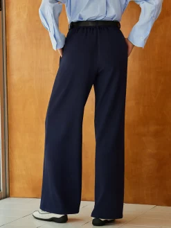 High-Waist Belted Long Pants Pants|Matching Sets