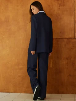 High-Waist Belted Long Pants Pants|Matching Sets