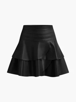 High-Waist Corset Ruffle Skirt Skirts|Bottoms