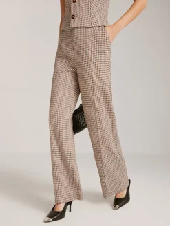 Sale High-Waist Plaid Belted Pants Pants|Matching Sets