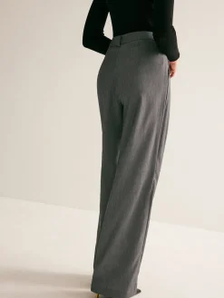 Hot High-Waist Pleated Thin Pants Pants|Bottoms