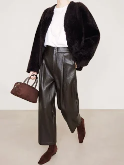 Hot High-Waist PU Leather Pants Pants