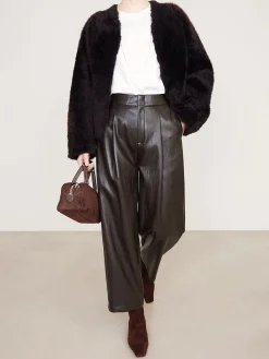 Hot High-Waist PU Leather Pants Pants