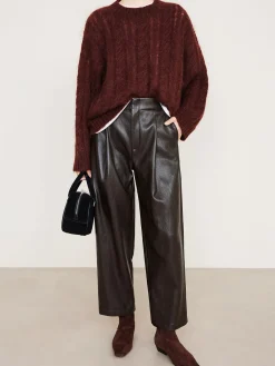 Hot High-Waist PU Leather Pants Pants