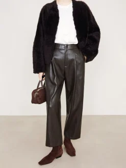 Hot High-Waist PU Leather Pants Pants