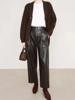 Hot High-Waist PU Leather Pants Pants
