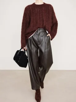 Hot High-Waist PU Leather Pants Pants