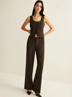 Best High-Waist Straight Pants Pants|Matching Sets