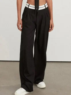 New Highway Reverse Waistband Wide Leg Dress Pants Wide Leg|Pants