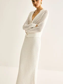 Best Hollow Lined Maxi Skirt Set Skirt Sets|Long Sleeve Sets