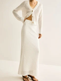 Best Hollow Lined Maxi Skirt Set Skirt Sets|Long Sleeve Sets