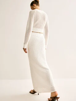 Best Hollow Lined Maxi Skirt Set Skirt Sets|Long Sleeve Sets