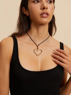 Outlet Hollow Out Love Heart Necklace Necklaces|Accessories