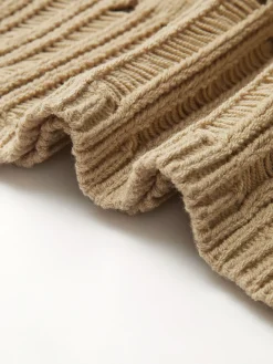 Hollow Out Stretch Sweater Vest Sweater Vests|Sweaters & Cardigans