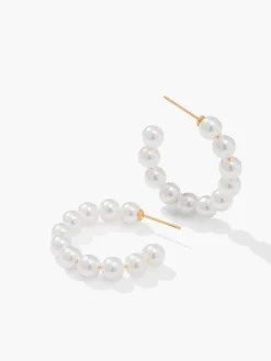 Outlet Hoop Pearl Earrings Earrings|Accessories