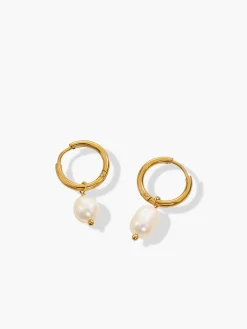 Online Hoop-Ring Pearl Drop Earrings Earrings|Accessories
