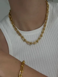 Online Horseshoe Buckle Bamboo Clavicle Choker Necklaces|Accessories
