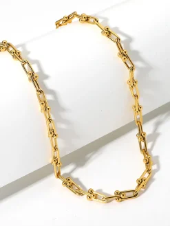 Online Horseshoe Buckle Bamboo Clavicle Choker Necklaces|Accessories