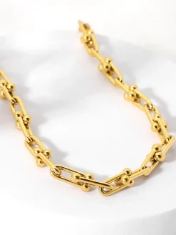 Online Horseshoe Buckle Bamboo Clavicle Choker Necklaces|Accessories