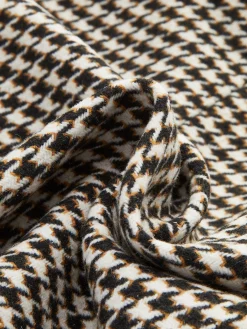 Houndstooth Split Blazer With Belt Outerwear|Blazers