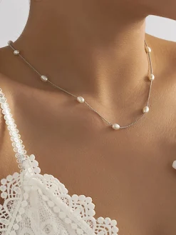 Sale Imitation Pearl Tassel Necklace Necklaces|Accessories