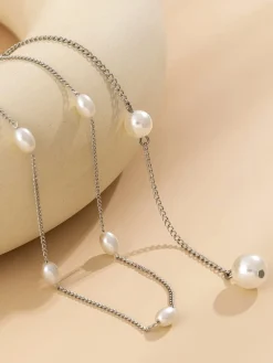 Sale Imitation Pearl Tassel Necklace Necklaces|Accessories