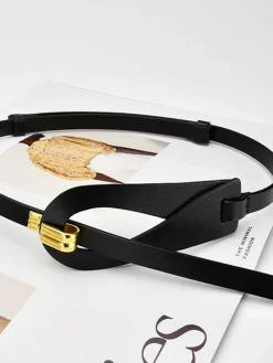 Irregular Hollow Leather Belt Belts & Chain|Accessories