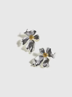Discount Irregular Metal Petal Stud Earrings Earrings|Accessories