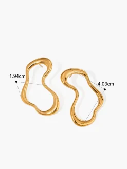 New Irregular Metal Stud Earrings Earrings|Accessories