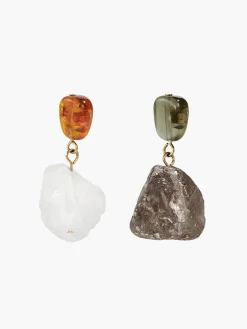Outlet Irregular Natural Stone Earrings Earrings|Accessories