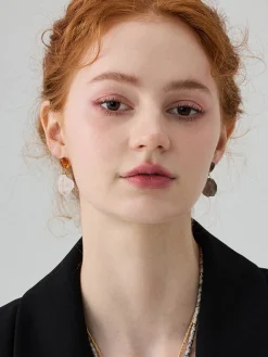 Outlet Irregular Natural Stone Earrings Earrings|Accessories