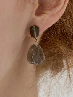 Outlet Irregular Natural Stone Earrings Earrings|Accessories