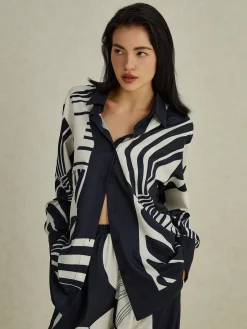 Sale Irregular Print Wide Leg Pants Set Pants Sets|Wide Leg