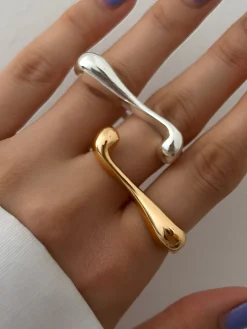 Irregular Water Drop Open Ring Rings & Bracelets|Accessories