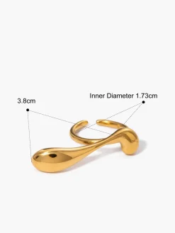 Irregular Water Drop Open Ring Rings & Bracelets|Accessories