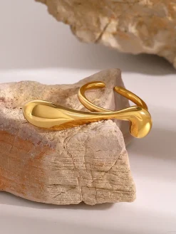 Irregular Water Drop Open Ring Rings & Bracelets|Accessories